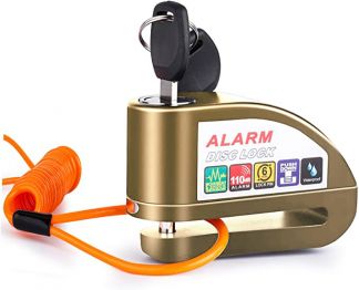 VINZ Elbroes Alarm Schijfremslot 6mm - Brons