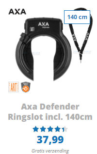 AXA Defender ringslot incl steekketting