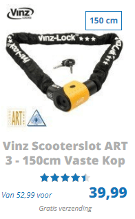 Vinz scooterslot ART 3 gekeurd 150 cm